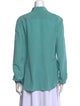 Ralph Lauren Collection Silk Long Sleeve Button-Up Top