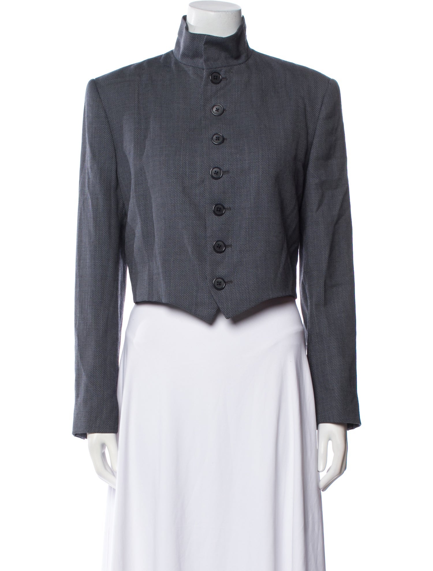 Ralph Lauren Collection Wool Striped Evening Jacket