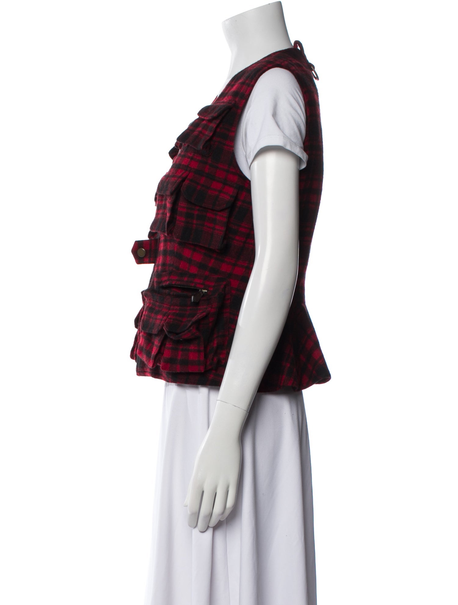 Ralph Lauren Collection Cashmere Plaid Print Vest