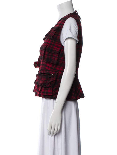 Ralph Lauren Collection Cashmere Plaid Print Vest
