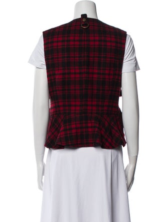 Ralph Lauren Collection Cashmere Plaid Print Vest