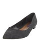 Ralph Lauren Collection Denim Leather Trim Embellishment Flats