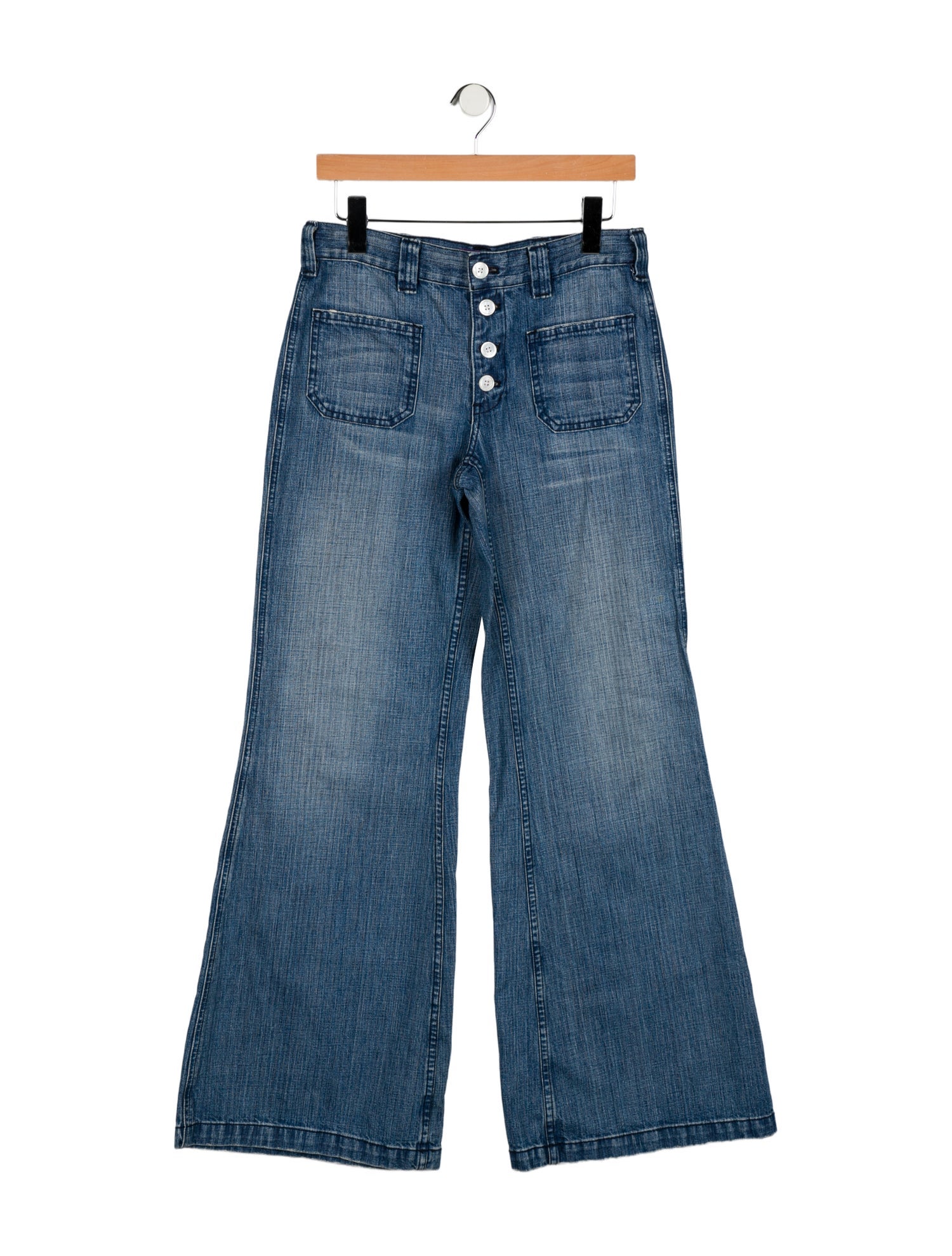 Ralph Lauren Collection Mid-Rise Wide Leg Jeans