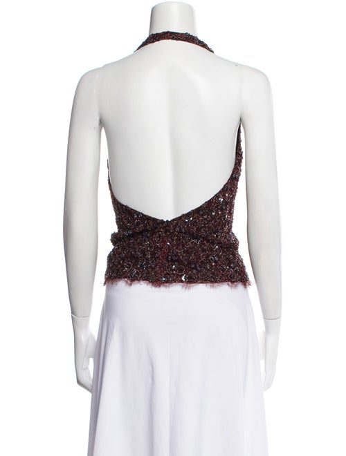 Ralph Lauren Collection Halterneck Sleeveless Crop Top