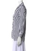 Ralph Lauren Collection Striped Three-Quarter Sleeve Button-Up Top