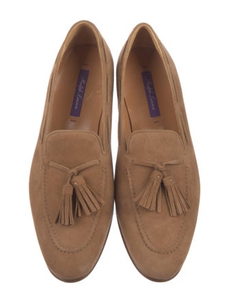 Ralph Lauren Collection Suede Tassel Accents Loafers