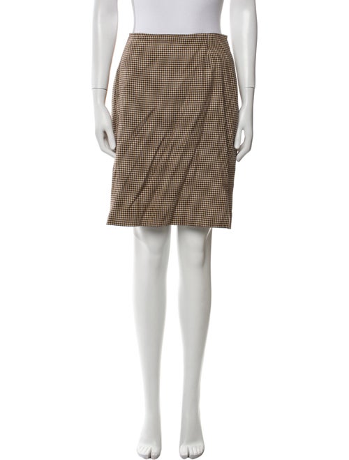 Ralph Lauren Collection Houndstooth Print Knee-Length Skirt