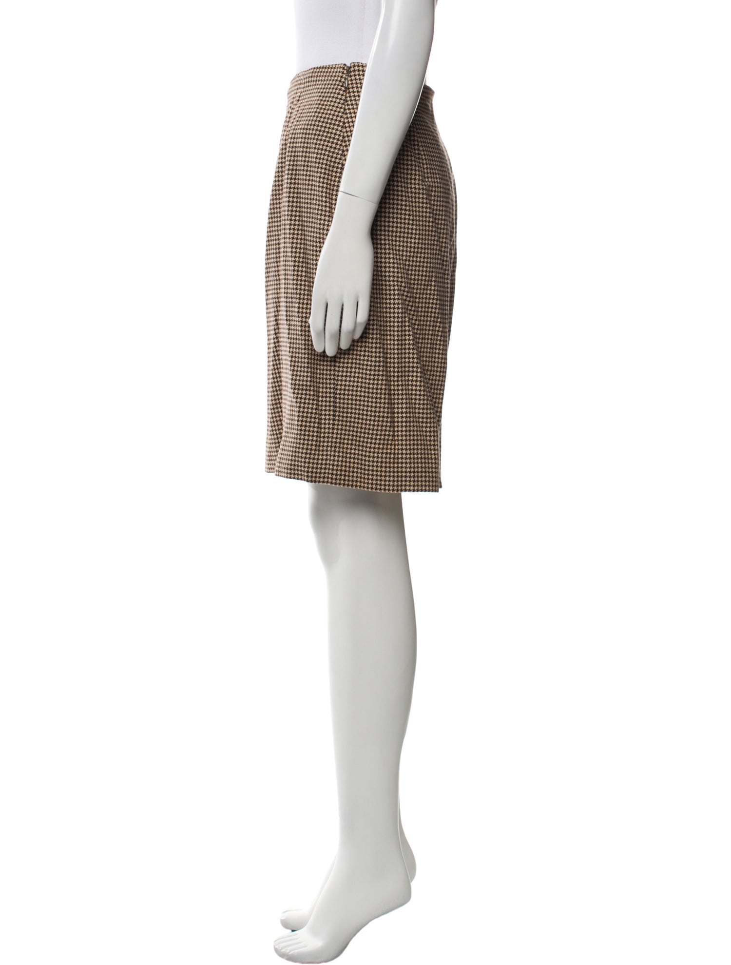 Ralph Lauren Collection Houndstooth Print Knee-Length Skirt