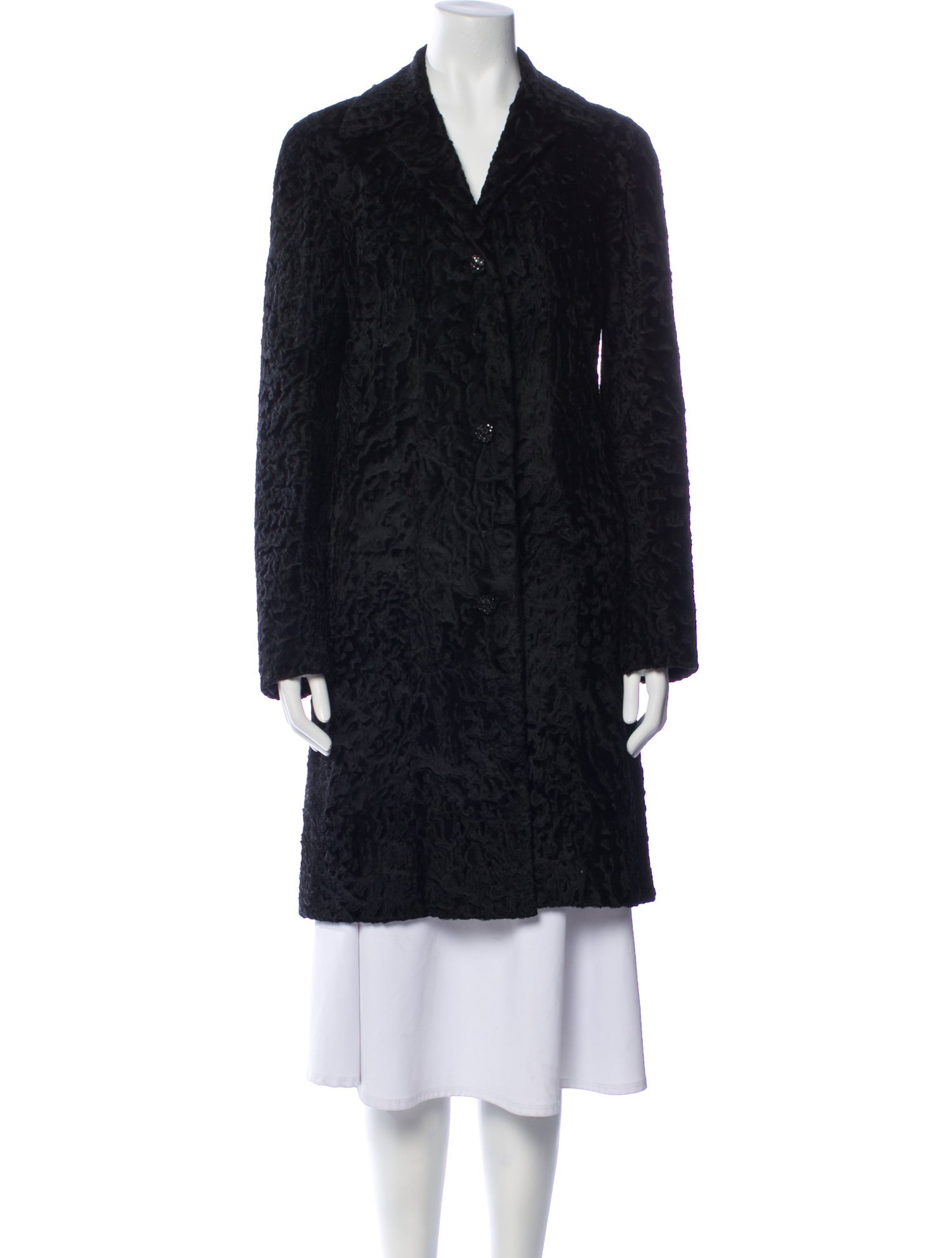 Ralph Lauren Collection Lambskin Tweed Pattern Coat