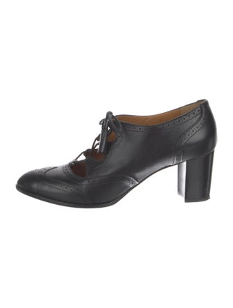 Ralph Lauren Collection Leather Lasercut Accents Pumps