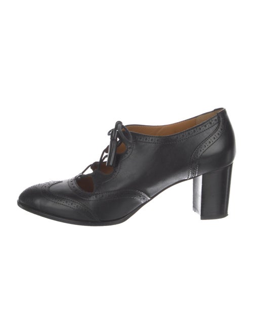 Ralph Lauren Collection Leather Lasercut Accents Pumps