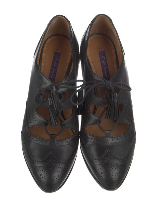 Ralph Lauren Collection Leather Lasercut Accents Pumps