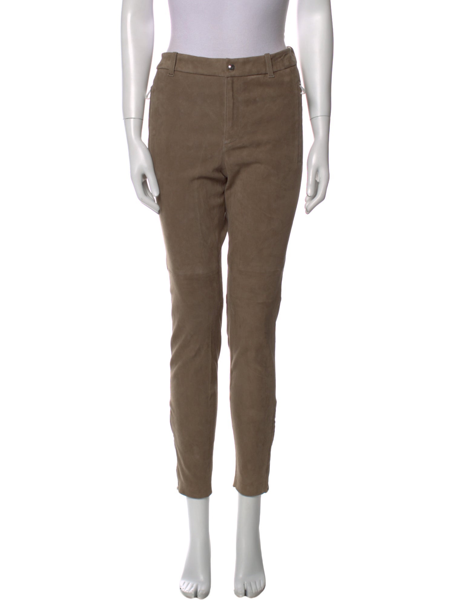 Ralph Lauren Collection Suede Skinny Leg Pants