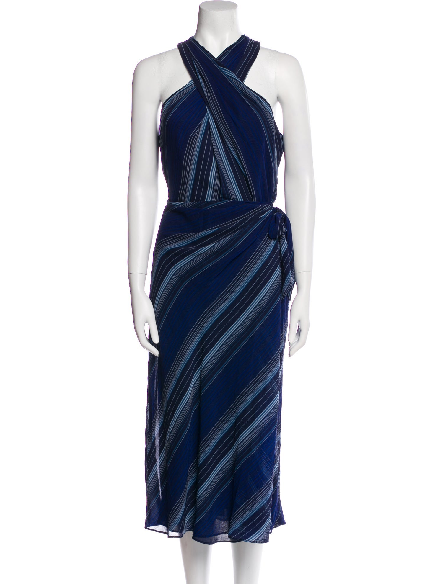 Ralph Lauren Collection Striped Midi Length Dress w/ Tags