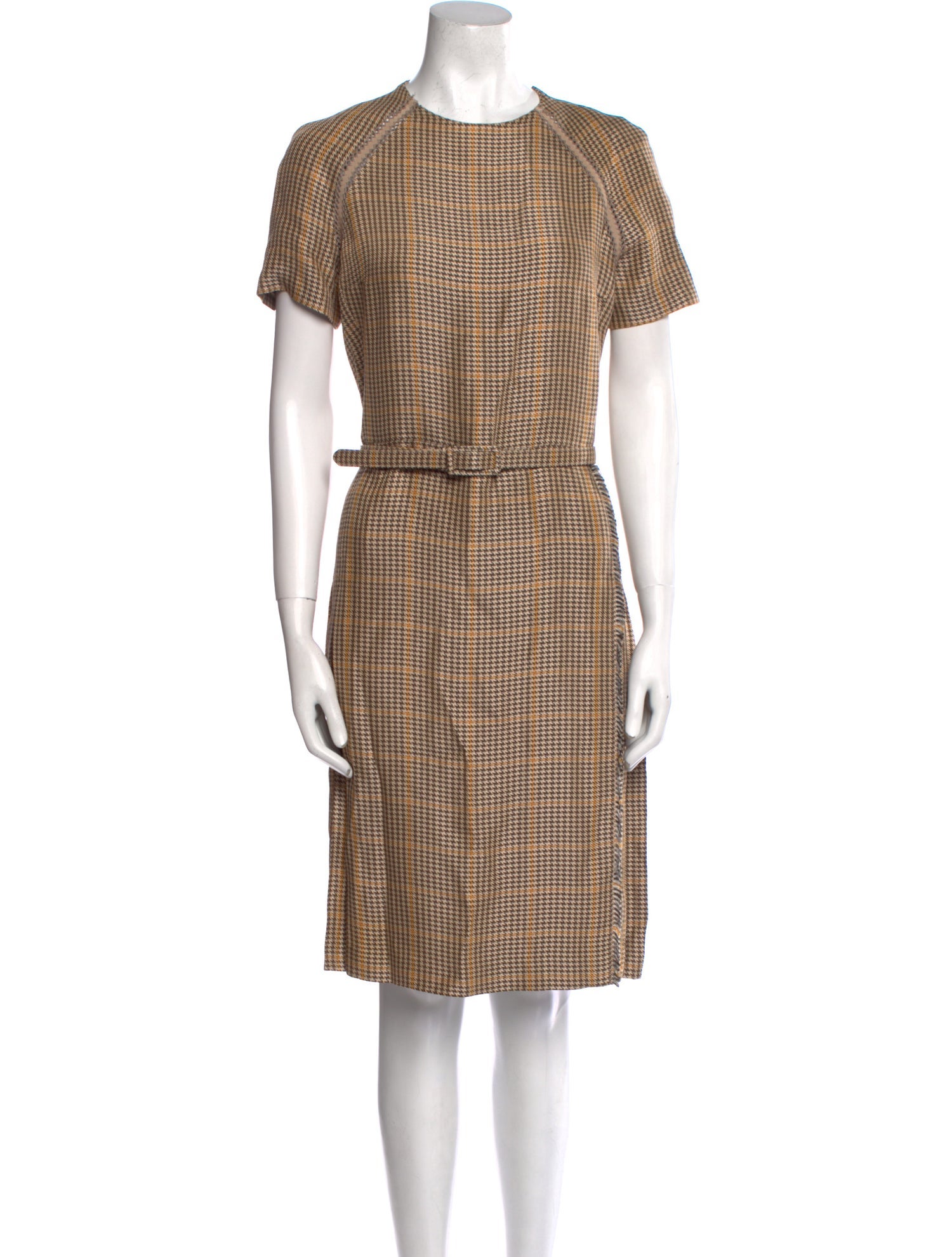 Ralph Lauren Collection Plaid Print Knee-Length Dress