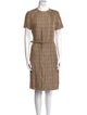 Ralph Lauren Collection Plaid Print Knee-Length Dress