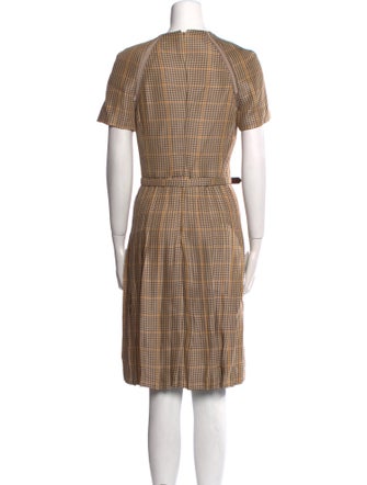 Ralph Lauren Collection Plaid Print Knee-Length Dress