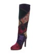 Ralph Lauren Purple Label Velvet Floral Print Boots