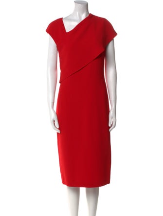 Ralph Lauren Collection Asymmetrical Midi Length Dress