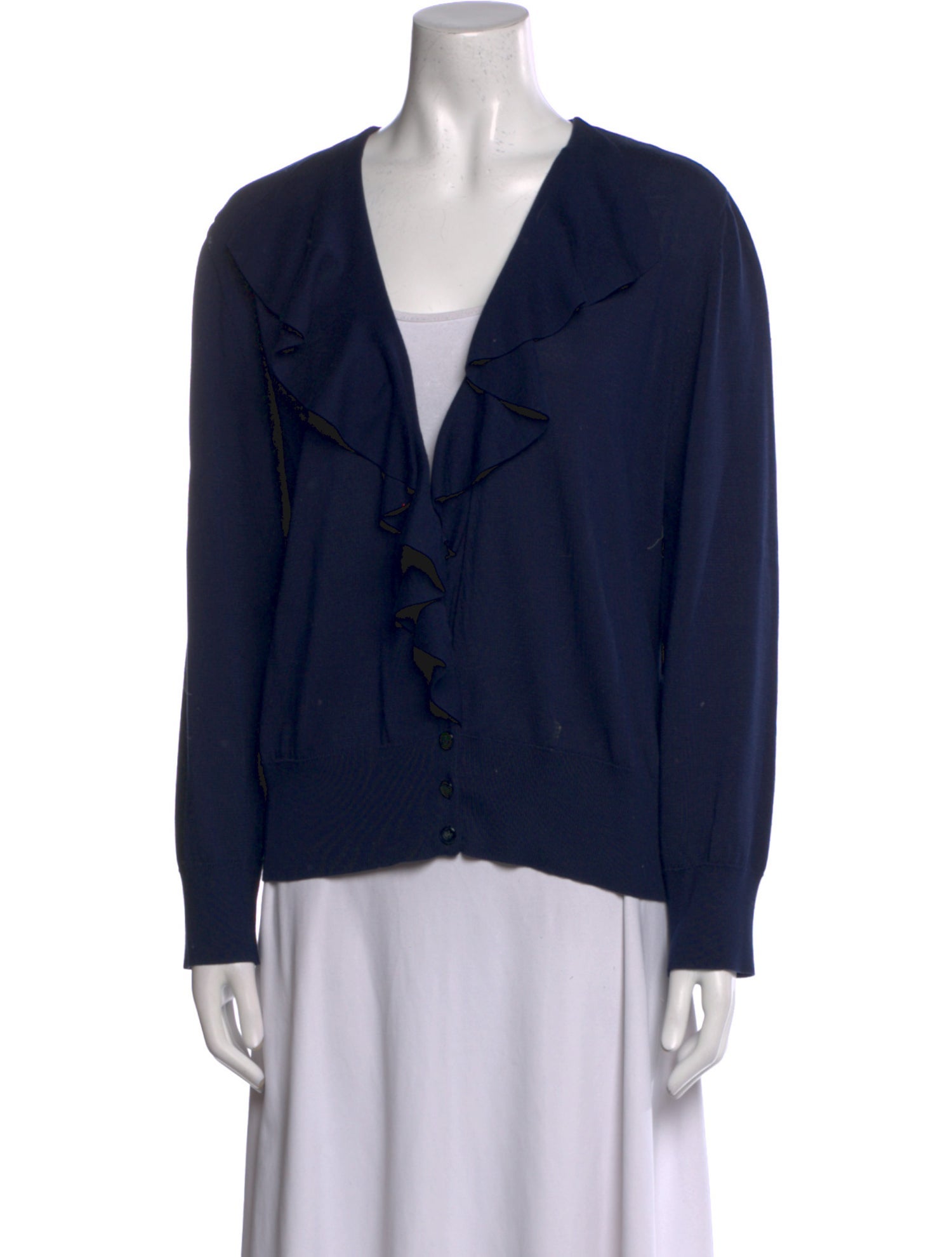 Ralph Lauren Collection Silk V-Neck Sweater