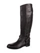 Ralph Lauren Collection Leather Chain-Link Accents Riding Boots
