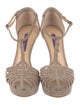 Ralph Lauren Collection Suede Cutout Accent T-Strap Sandals