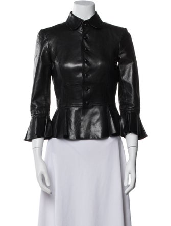 Ralph Lauren Collection Leather Evening Jacket