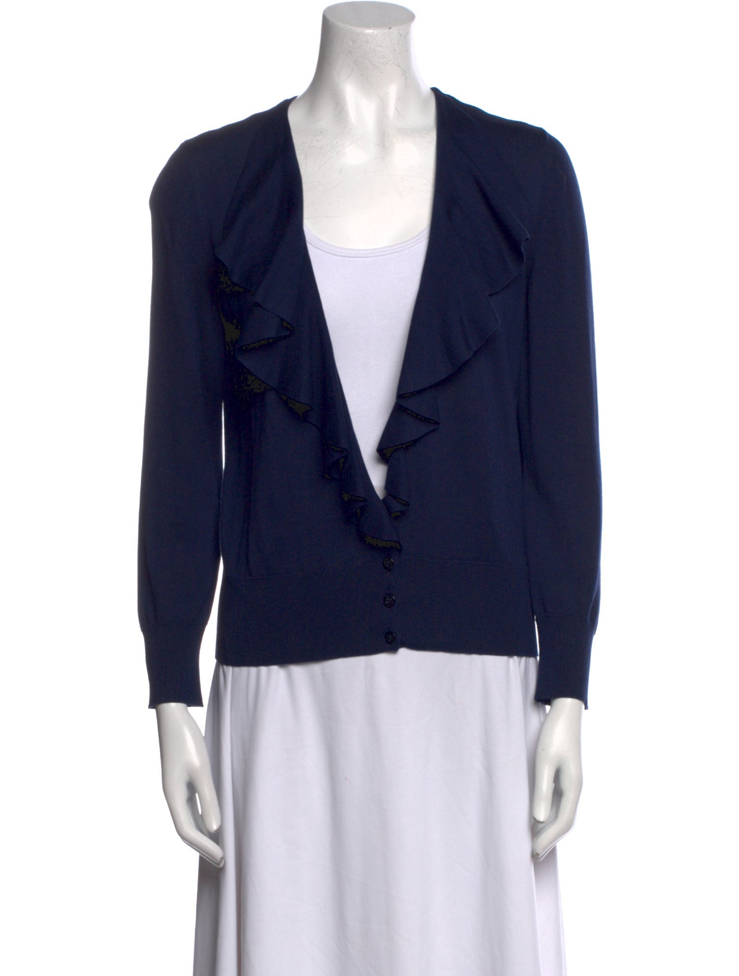 Ralph Lauren Purple Label Silk V-Neck Top