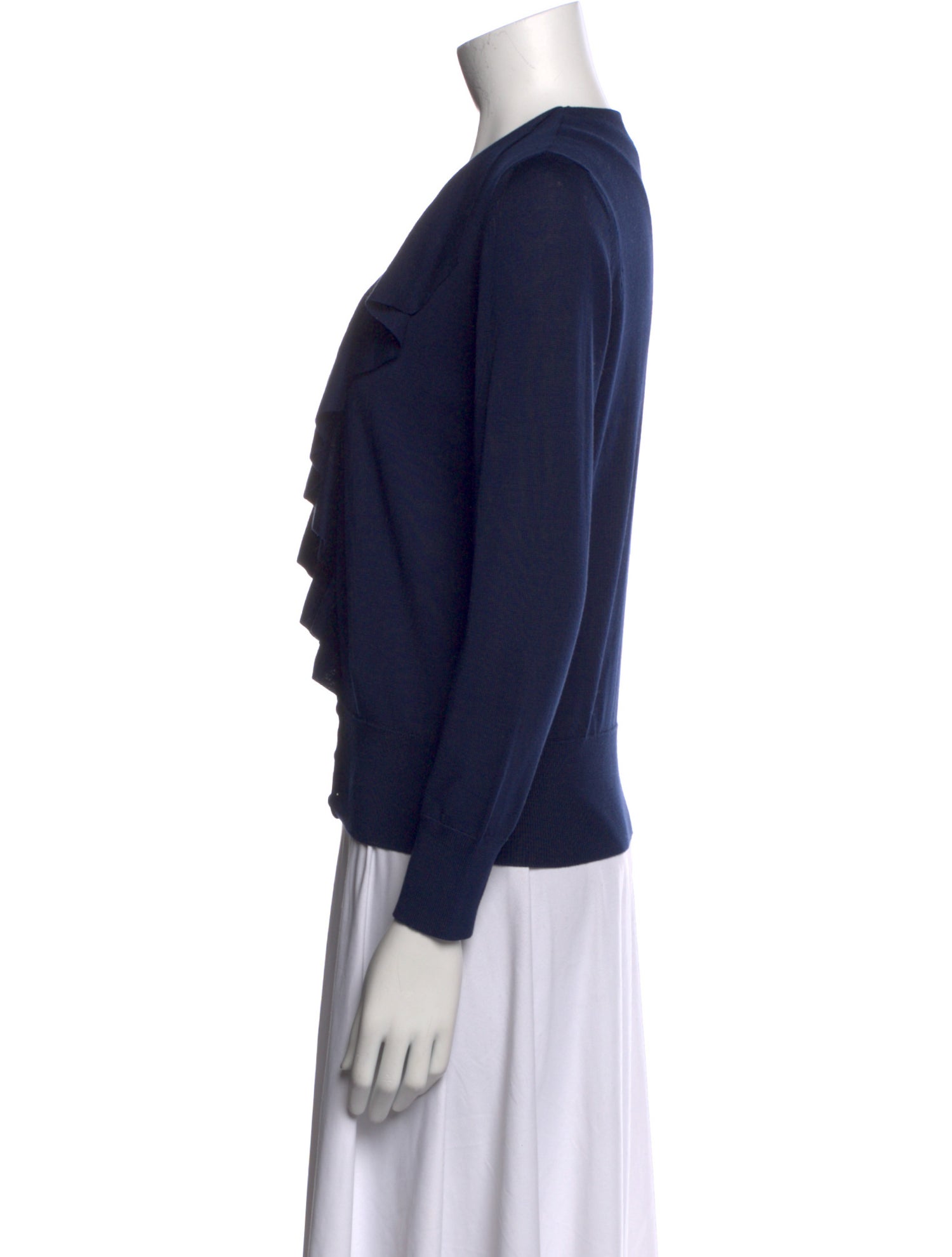 Ralph Lauren Purple Label Silk V-Neck Top