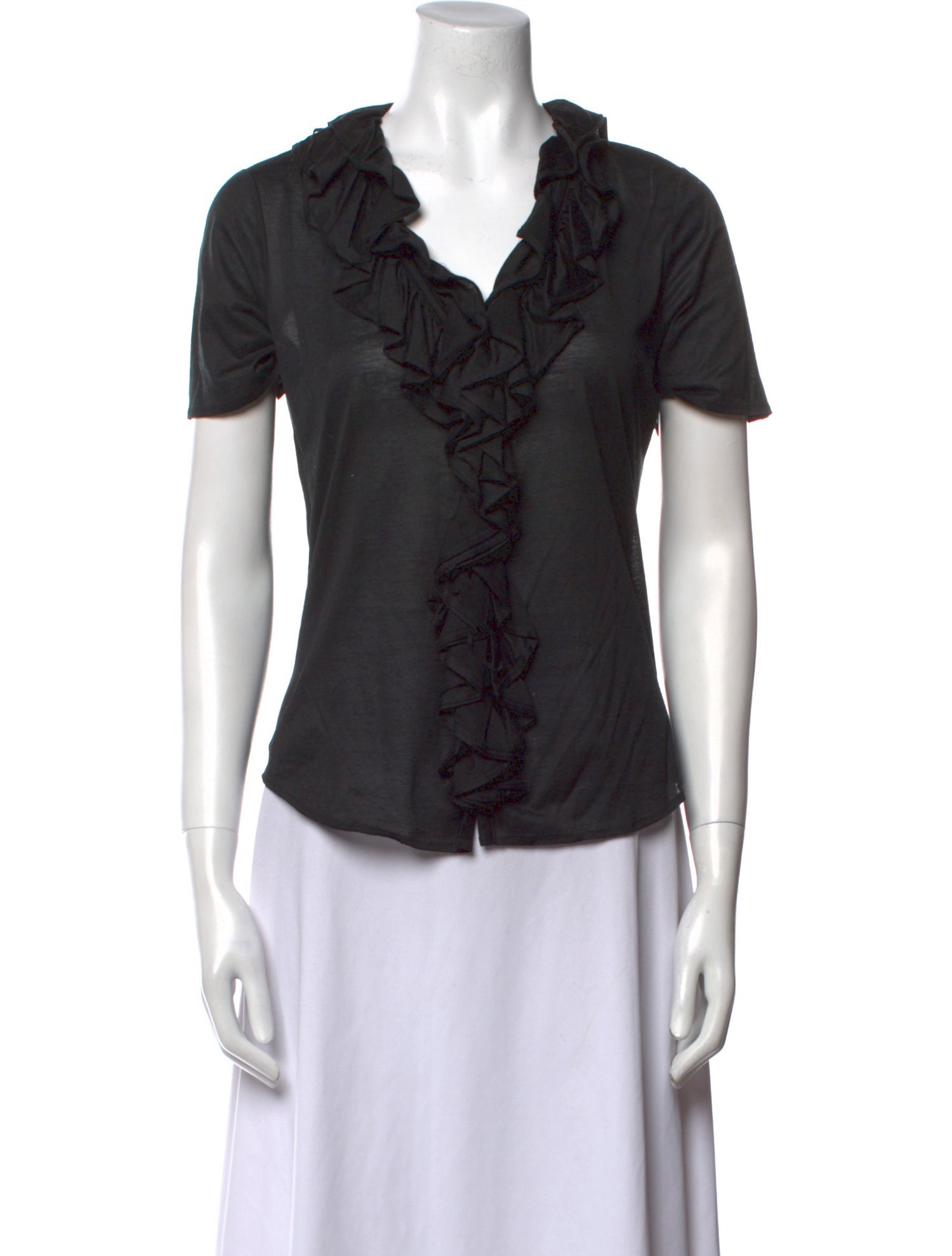 Ralph Lauren Collection V-Neck Short Sleeve Top