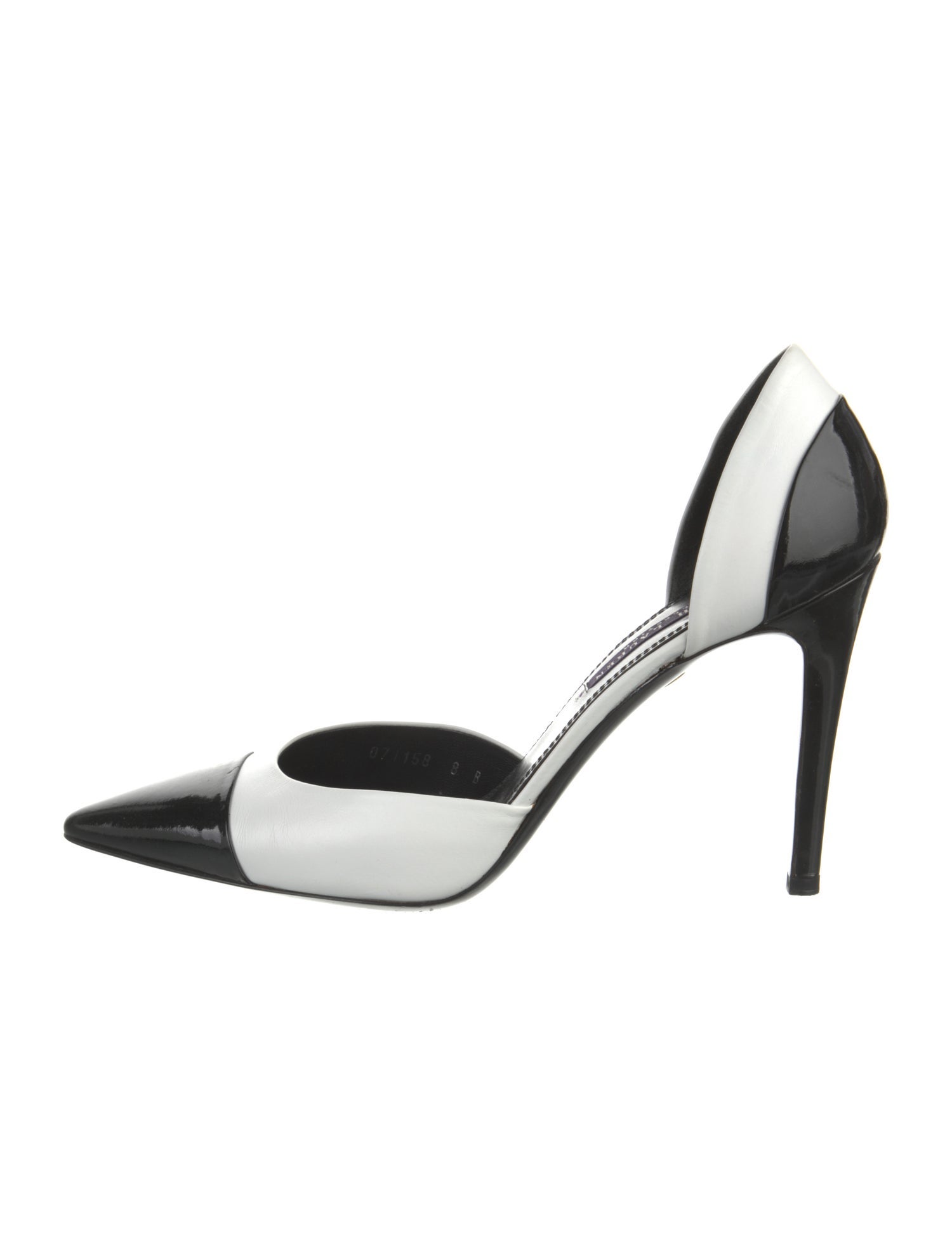 Ralph Lauren Collection Leather Printed D'Orsay Pumps