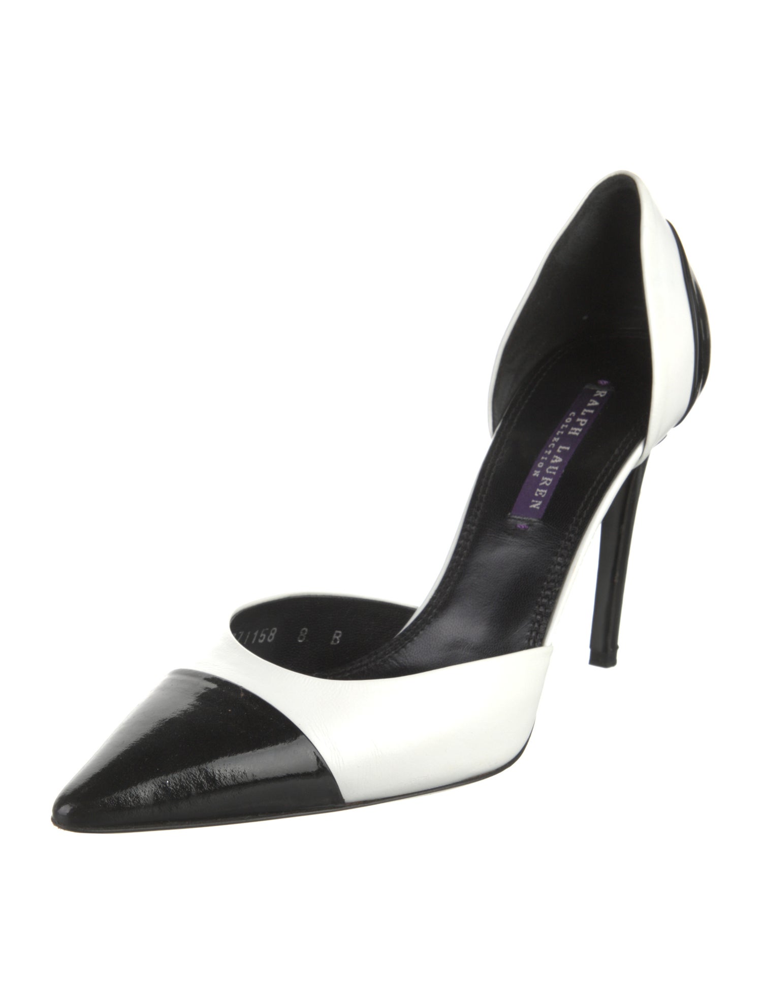 Ralph Lauren Collection Leather Printed D'Orsay Pumps