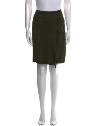 Ralph Lauren Collection Leather Knee-Length Skirt