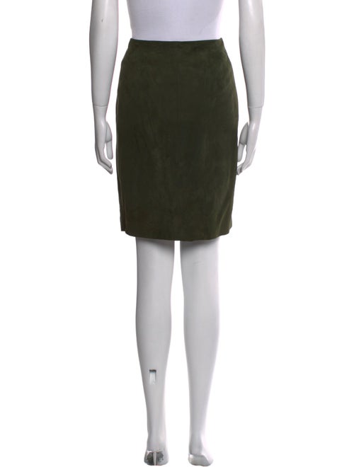 Ralph Lauren Collection Leather Knee-Length Skirt
