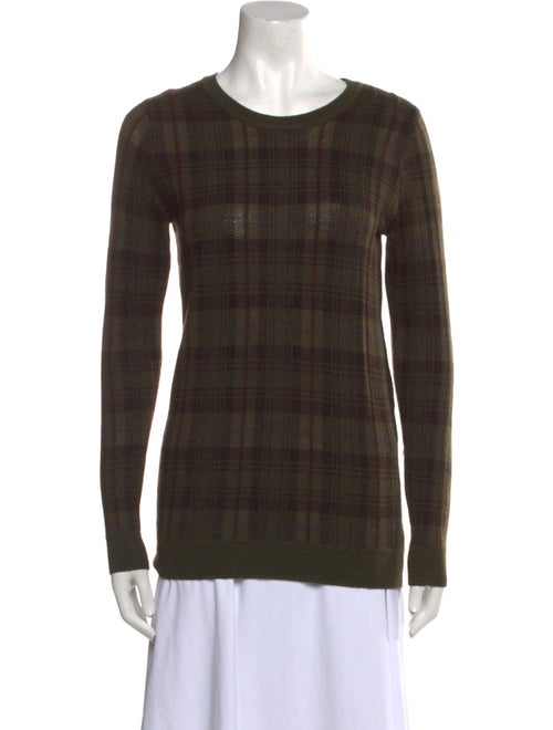 Ralph Lauren Collection Merino Wool Plaid Print Sweater
