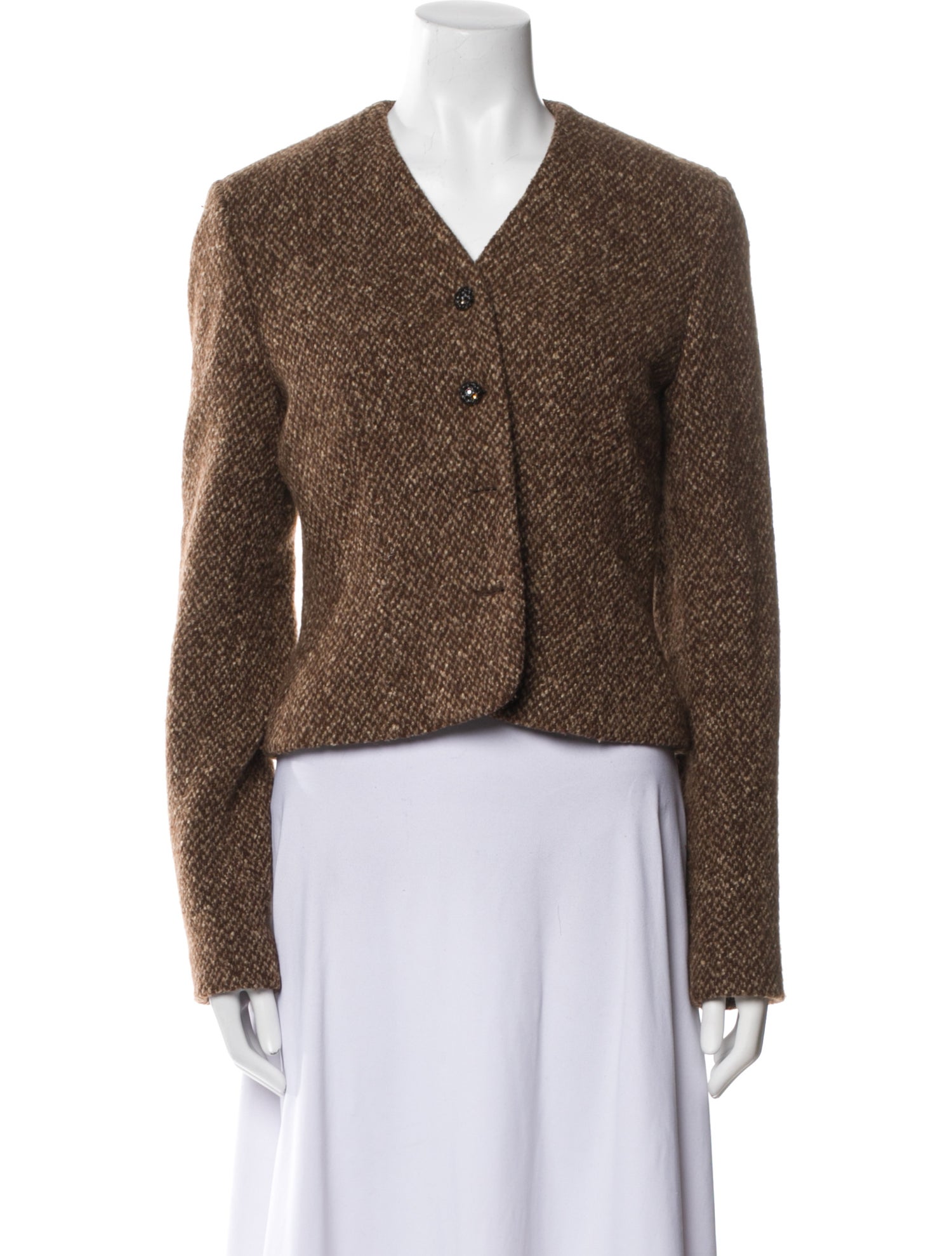 Ralph Lauren Collection Wool Tweed Pattern Evening Jacket