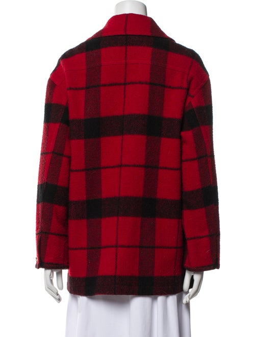 Ralph Lauren Collection Wool Plaid Print Peacoat