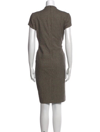 Ralph Lauren Collection Plaid Print Knee-Length Dress