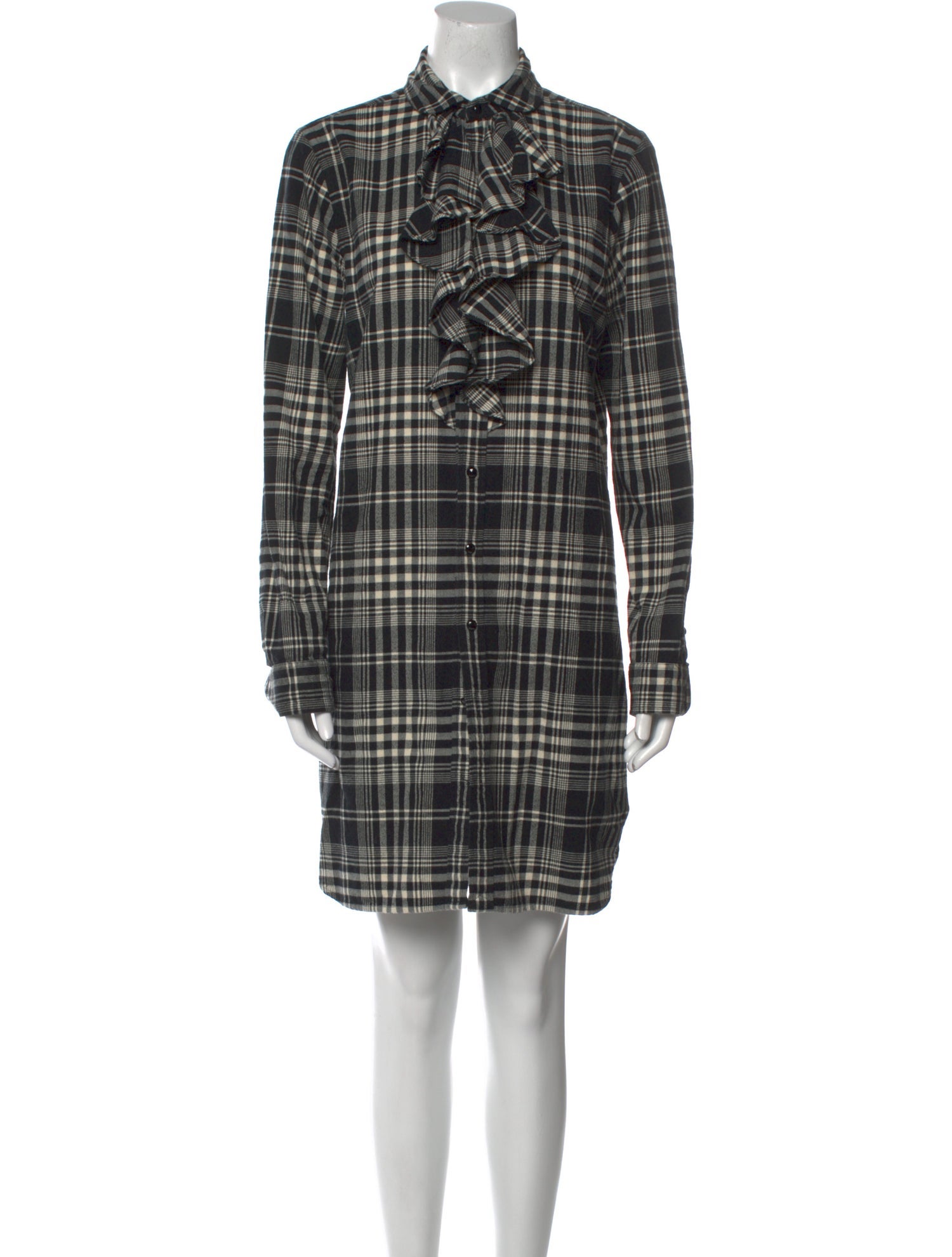 Ralph Lauren Collection Plaid Print Mini Dress