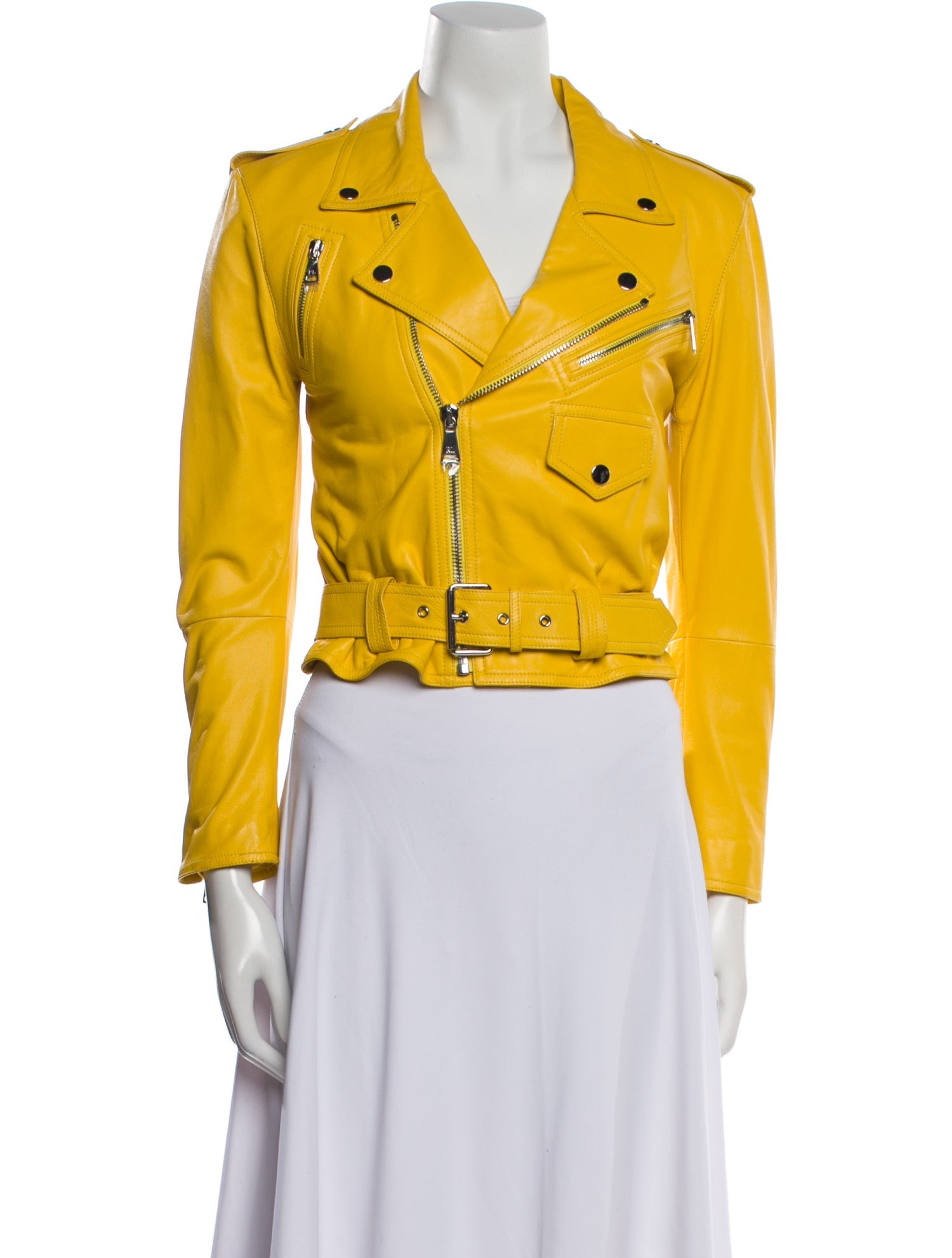 Ralph Lauren Purple Label Graphic Print Biker Jacket