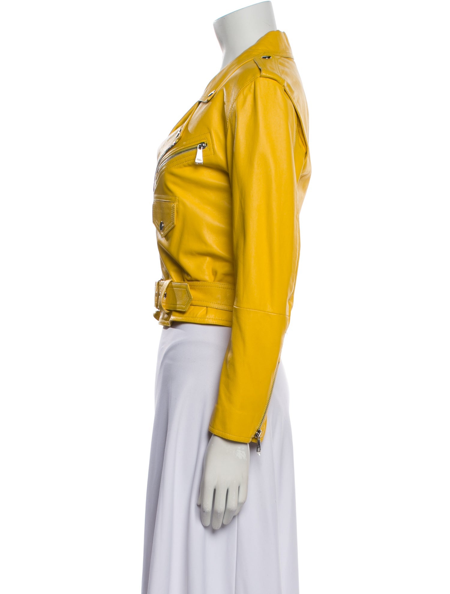 Ralph Lauren Purple Label Graphic Print Biker Jacket