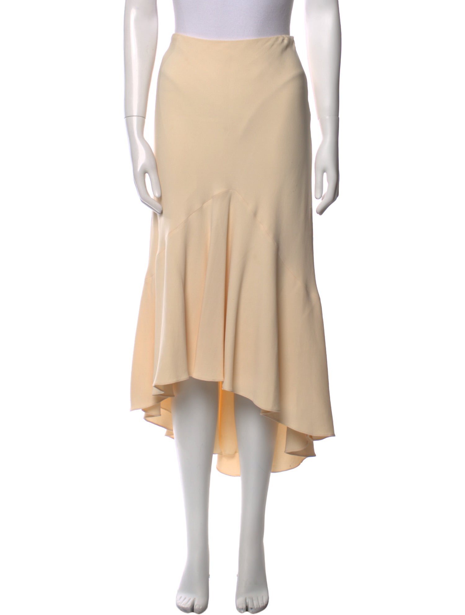 Ralph Lauren Collection Silk Midi Length Skirt