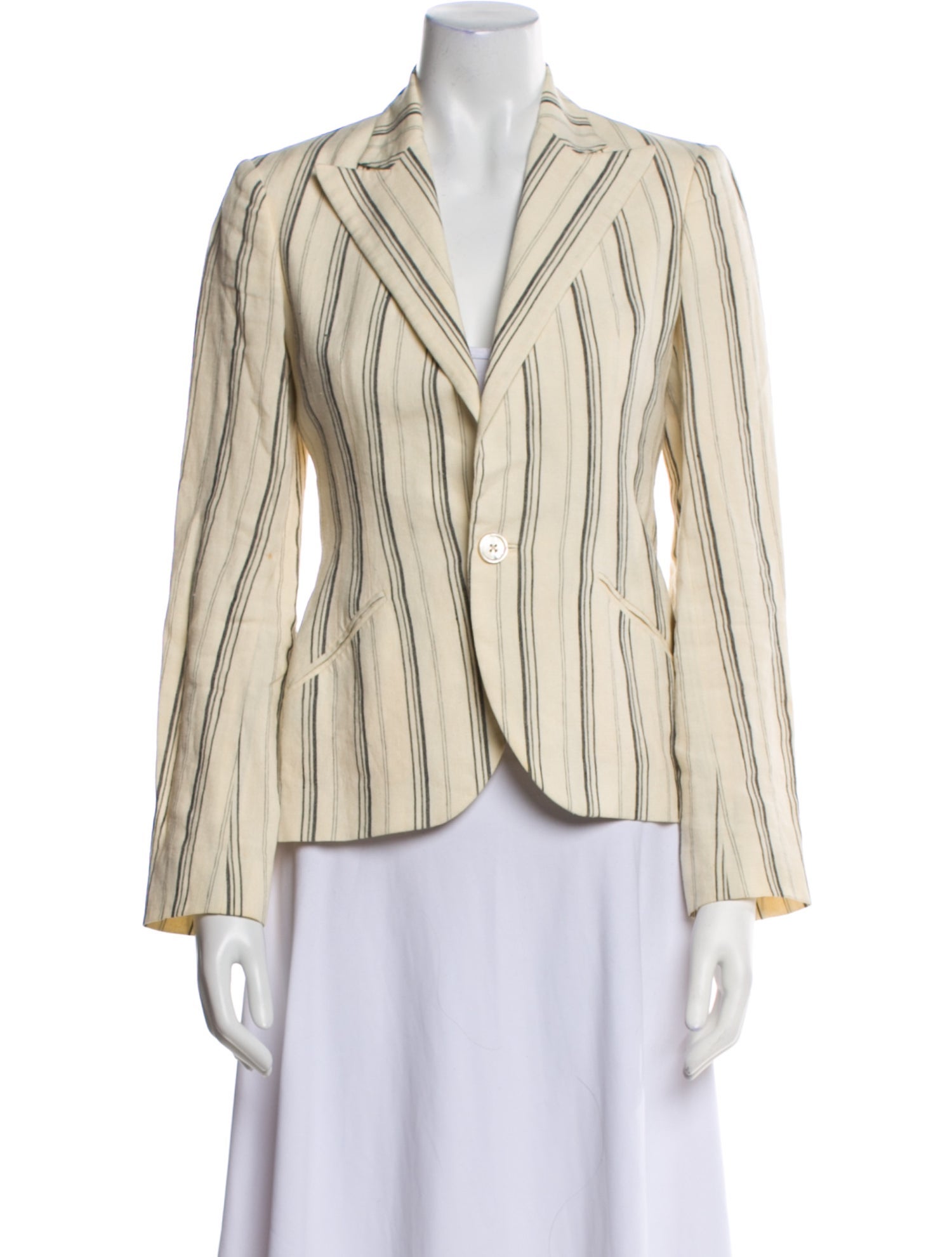Ralph Lauren Collection Linen Striped Blazer