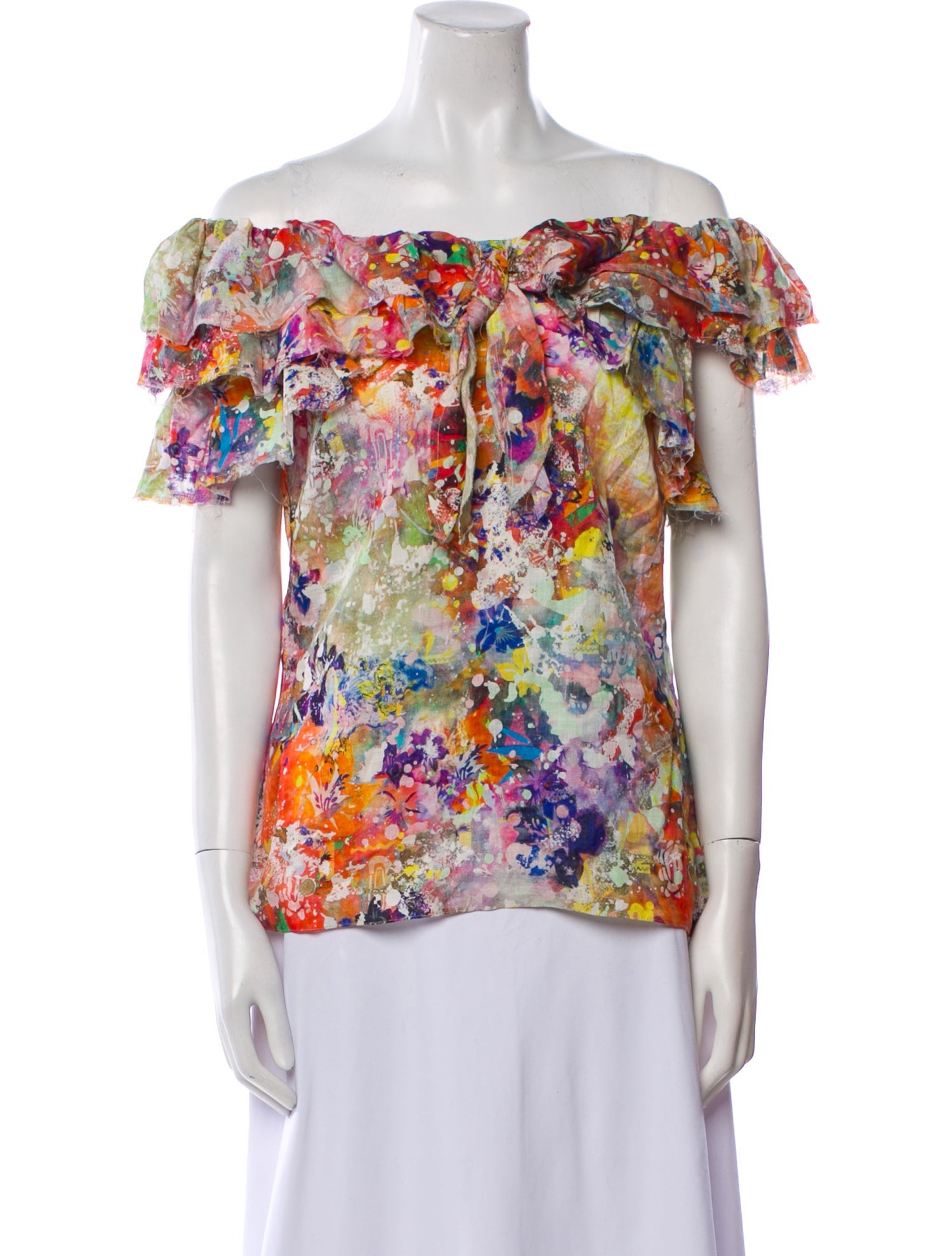 Ralph Lauren Collection Linen Printed Blouse