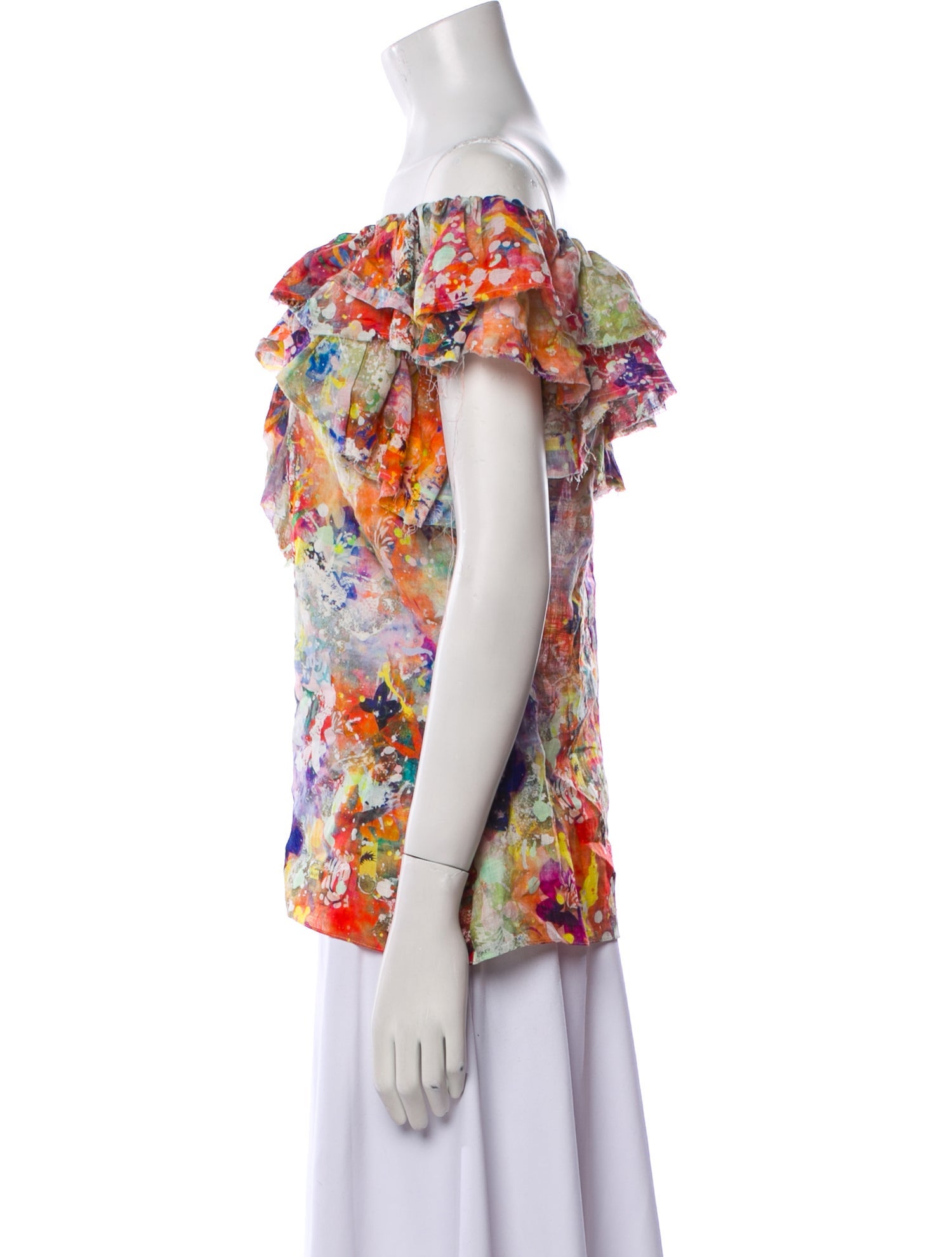 Ralph Lauren Collection Linen Printed Blouse