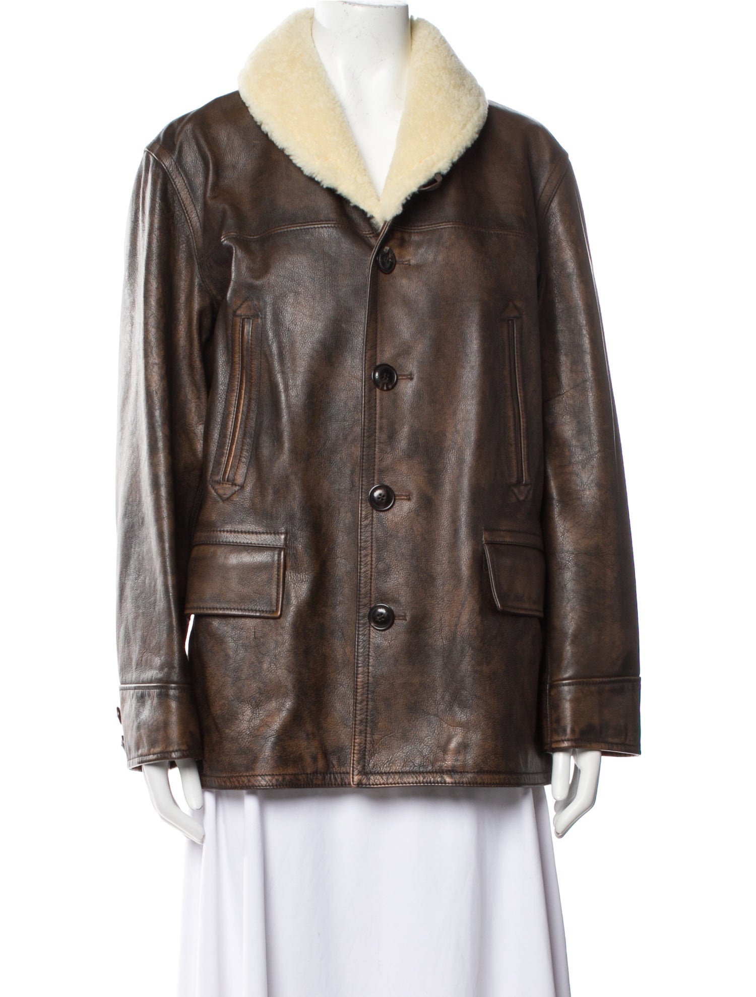 Ralph Lauren Collection Calf Leather Fur Jacket w/ Tags