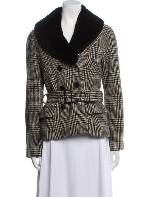 Ralph Lauren Collection Wool Houndstooth Print Evening Jacket