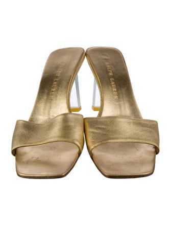 Ralph Lauren Collection Leather Slides