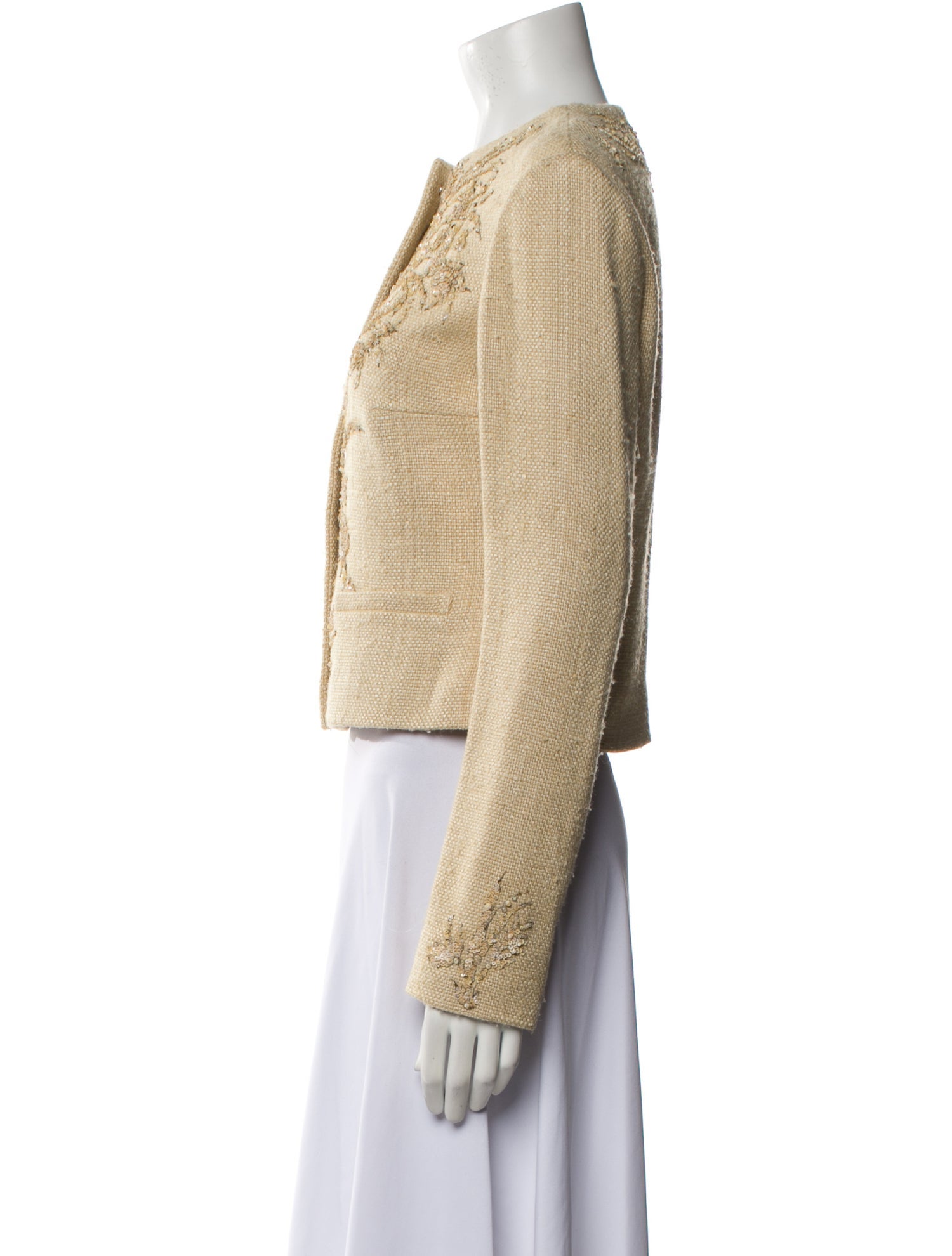 Ralph Lauren Collection Silk Tweed Pattern Evening Jacket