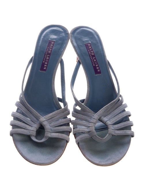 Ralph Lauren Purple Label Suede Cutout Accent Slides